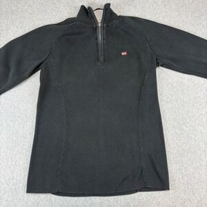 Polo‎ Ralph Lauren Sweater Boys L Black 1/4 Zip Pullover Cotton Amercian Flag